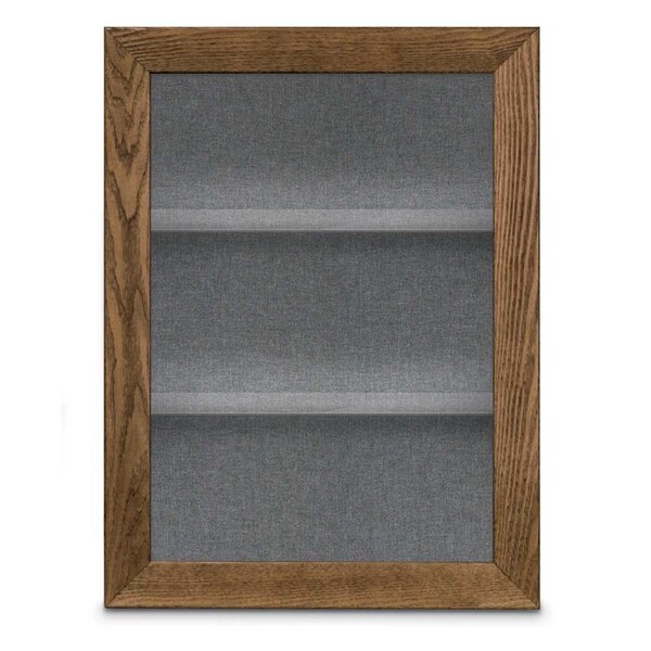 United Visual Products Outdoor Enclosed Combo Board, 42"x32", Black Frame/Black & Burgundy UVCB4232ODB-BLACK-DBURGU - main